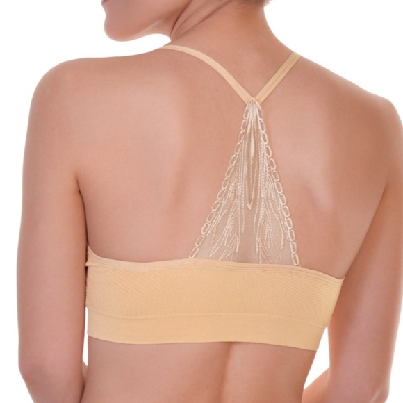 Wire-Free Seamless Bralette with Lace Back - Picture 2 of 2